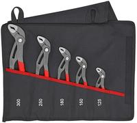KNIPEX 5 Pc Pliers Cobra Set in Tool Roll, Black