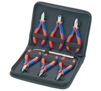 KNIPEX 7 Pc Tool Set in Zipper Pouch, Red