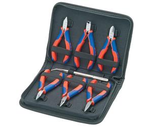KNIPEX 7 Pc Tool Set in Zipper Pouch, Red