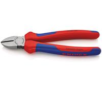 Knipex Insulated Diagonal Cable Cutter Pliers - Chrome Plated, Soft Grip - 180mm