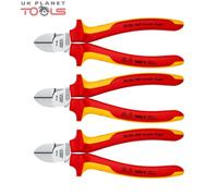 Knipex 70 06 160 Diagonal Cutter insulated VDE Tested Chrome Plated Pack of 3