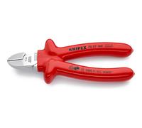 KNIPEX Diagonal Cutter Chrome-Plated with Dipped Insulation, VDE-Tested 160 mm, 70 07 160