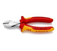 Knipex X-Cut® Compact Diagonal Cutter high lever transmission chrome-plated, insulated with multi-component grips, VDE-tested 160 mm 73 06 160