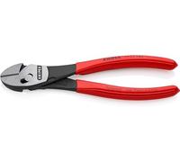 KNIPEX 73 71 180 TwinForce High Performance Diagonal Cutters black atramentized plastic coated 180 mm Multi-colour