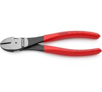 KNIPEX 74 01 180 High Leverage Diagonal Cutter black atramentized plastic coated 180 mm Multicoloured