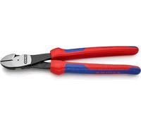 KNIPEX 74 02 250 High Leverage Diagonal Cutter black atramentized with multi-component grips 250 mm Multicoloured