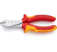 KNIPEX 74 06 160 High Leverage Diagonal Cutter chrome plated insulated with multi-component grips, VDE-tested 160 mm Multicoloured