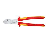Knipex 74 06 250 250 mm High Leverage Diagonal Cutter Insulated With Multi-Component Grips, Vde-Tested Chrome-Plated