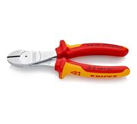 Knipex High Leverage Diagonal Cutter chrome-plated, insulated with multi-component grips, VDE-tested 180 mm (self-service card/blister) 74 06 180 SB