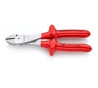 Knipex High Leverage Diagonal Cutter chrome-plated, with dipped insulation, VDE-tested 200 mm 74 07 200