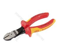 KNIPEX 74 08 160UKSBE VDE Fully Insulated High Leverage Diagonal Side Cutters, 1