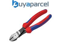 Knipex 74 12 180 SB High Leverage Diagonal Cutters Multi-Component Grip With Spring 180Mm