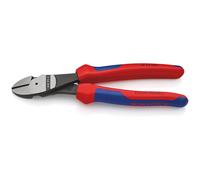 KNIPEX 74 22 200 Comfort Grip High Leverage Angled Diagonal Cutter 8-Inch Angled Comfort Grip