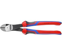 Knipex 7422250SBA 10-Inch High Leverage Angled Diagonal Cutters - Comfort Grip