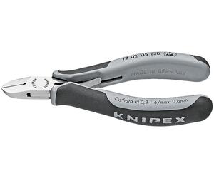 Knipex 77 02 115 ESD Electronics Diagonal Side Cutters with Small Bevel 37068