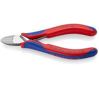 KNIPEX 77 02 130 Electronics Diagonal Cutter with multi-component grips 130 mm Multicoloured