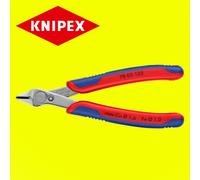 KNIPEX Electronic Super Knips Electronics Diagonal Cutter, 125 mm, Soft Wire (Copper) to 1.6 mm, Medium Hard Wire to 1 mm, Wire Cutter, 78 03 125