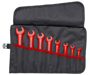 KNIPEX 8 Pc Open End Wrench Set, SAE, 1000V Insulated