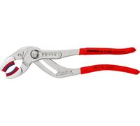 KNIPEX 81 13 250 siphon and connector pliers for odour traps, plastic pipes and connectors, chrome-plated, coated with non-slip plastic, 250 mm