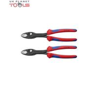 KNIPEX Twingrip Slip Joint Pliers, 200 mm, 4-22 mm, Front Grip and Side Grip Function, Box Joint with Push Button, Gripping Pliers, 82 02 200