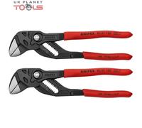 Knipex 86 01 180 Pliers Wrench Grey Atramentized 180mm Pack of 2