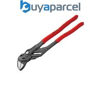 Knipex Pliers Wrench pliers and a wrench in a single tool grey atramentized, with non-slip plastic coating 250 mm (self-service card/blister) 86 01 250 SB