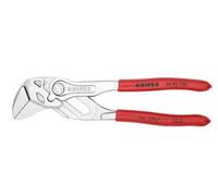 KNIPEX 86 03 150 mini pliers wrench â€“ pliers and spanner in a single tool, chrome-plated, plastic-coated, 150 mm