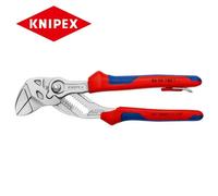 KNIPEX Pliers Wrench Pliers and a Wrench in a Single Tool Chrome-Plated with Multi-Component Handles 180 mm, 86 05 180