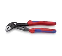 KNIPEX Cobra Water Pump Pliers, 180 mm, Nuts to 36 mm, Pipes to 42 mm, Self-Locking, Fine Adjustment by Button Push, Pipe Wrench, 87 02 180