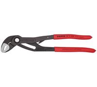 KNIPEX 87 11 250 Spring Handle Cobra Pliers | 25 Push-button adjustment positions. Spring ensures pliers close. Box-joint design. Serrated grip surface. Made in Germany.