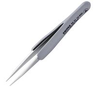 Knipex 123 mm, Stainless Steel, Fine, Straight, ESD Tweezers