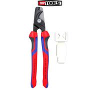 Knipex 95 12 225 StepCut® XL Cable Shears With 10 Pcs ColorCode Clips White