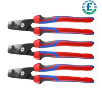 Knipex 95 12 225 StepCut XL Cable Shears With Cut Comfort Handles 225mm Pack 3