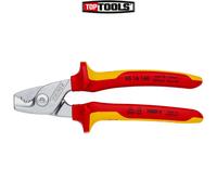 KNIPEX Stepcut Cable Shears Chrome-Plated Insulated with Multi-Component Grips, VDE-Tested 160 mm, 95 16 160