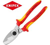 Knipex StepCut Cable Shears chrome-plated, insulated with multi-component grips, VDE-tested 160 mm 95 16 160