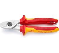 Knipex 95 16 165 T VDE-Tested Cable Shears with Tether Attachment Point, Multi-Colour