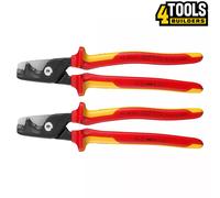 Knipex 95 18 225 StepCut® XL VDE Insulated Cable Shears Pack of 2