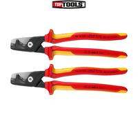 Knipex 95 18 225 XL VDE Insulated Cable Shears 225mm Pack of 2