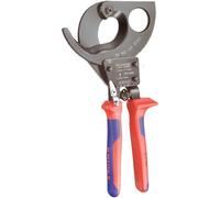 KNIPEX Cable Cutter (Ratchet Action) in Blister Black Lacquered with Multi-Component Handles 280 mm, 95 31 280