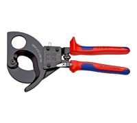 KNIPEX Cable Cutter (Ratchet Action) in Blister Black Lacquered with Multi-Component Handles 280 mm, 95 31 280