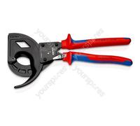 KNIPEX 95 32 320 Cable Cutter, Ratchet Principle, 3-Stage, 320mm
