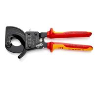KNIPEX 95 36 250 Cable Cutter ratchet action insulated with multi-component grips, VDE-tested 250 mm Multicoloured