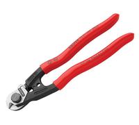 Knipex Wire Rope Cutter forged plastic coated 190 mm (self-service card/blister) 95 61 190 SB