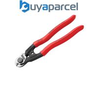 KNIPEX Wire Rope Cutter Forged Self-Service Card with Plastic Coating 190 mm, 95 61 190 SB
