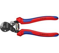 Knipex 95 62 160 160 mm Wire Rope Cutter Also For High-Strength Wire Rope With Multi-Component Handles Burnished