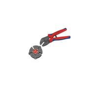 Knipex MultiCrimp® Lever Action Crimping Pliers with changer magazine burnished, with multi-component grips 250 mm 97 33 01