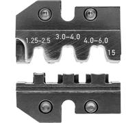 KNIPEX 97 49 15 Crimping dies for lug connectors and non-insulated open plug-type connectors 4.8 + 6.3 mm Black