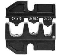 Knipex 97 49 18 Crimping Dies for Twin End Sleeves, Black, 6-16 mm
