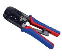 Knipex Crimping Pliers for Western plugs burnished, with multi-component grips 190 mm (self-service card/blister) 97 51 10 SB