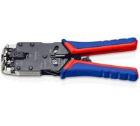 KNIPEX 97 51 12 Crimping Pliers for Western plugs burnished with multi-component grips 200 mm Multicoloured